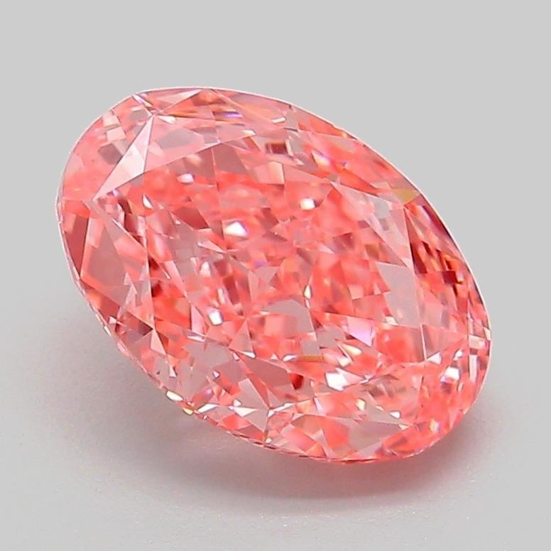 2.10 Ct. Fancy Vivid Pink Oval Lab Grown Diamond