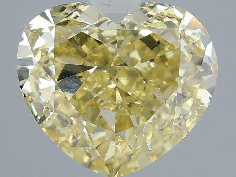 4.05 Ct. Fancy Intense Yellow Heart Lab Grown Diamond
