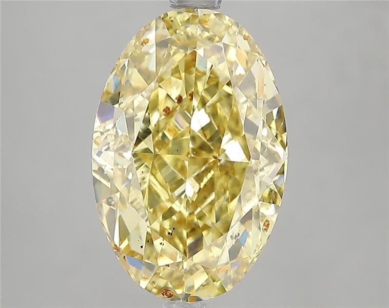 5.01 Ct. Fancy Intense Yellow Oval Lab Grown Diamond