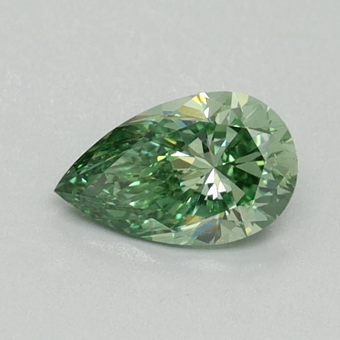 0.47 Ct. Fancy Vivid Pacific Green Pear Lab Grown Diamond