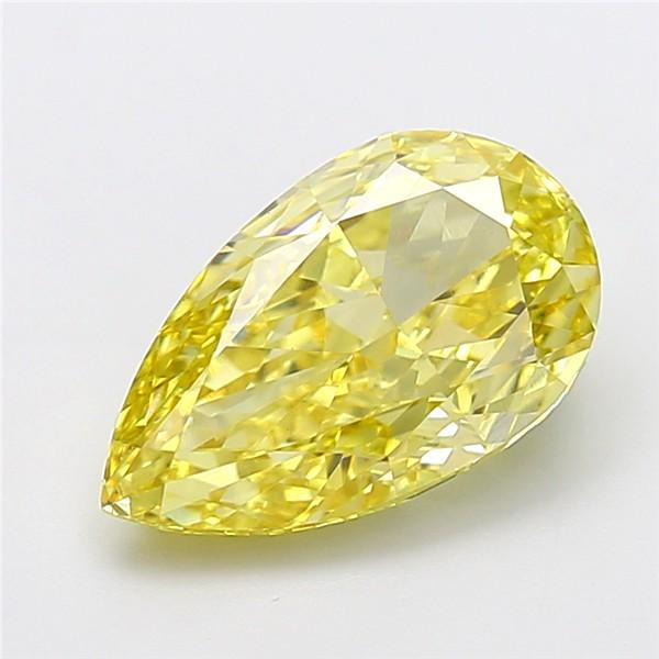 4.51 Ct. Fancy Intense Yellow Pear Lab Grown Diamond