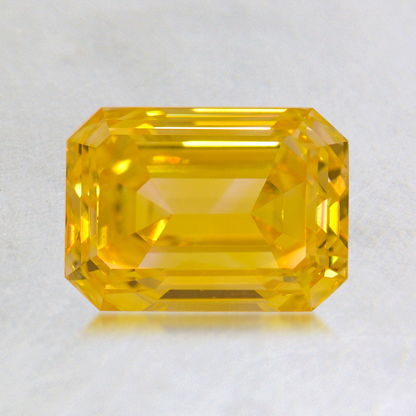1.14 ct. Lab Grown Fancy Vivid Yellow Emerald Diamond
