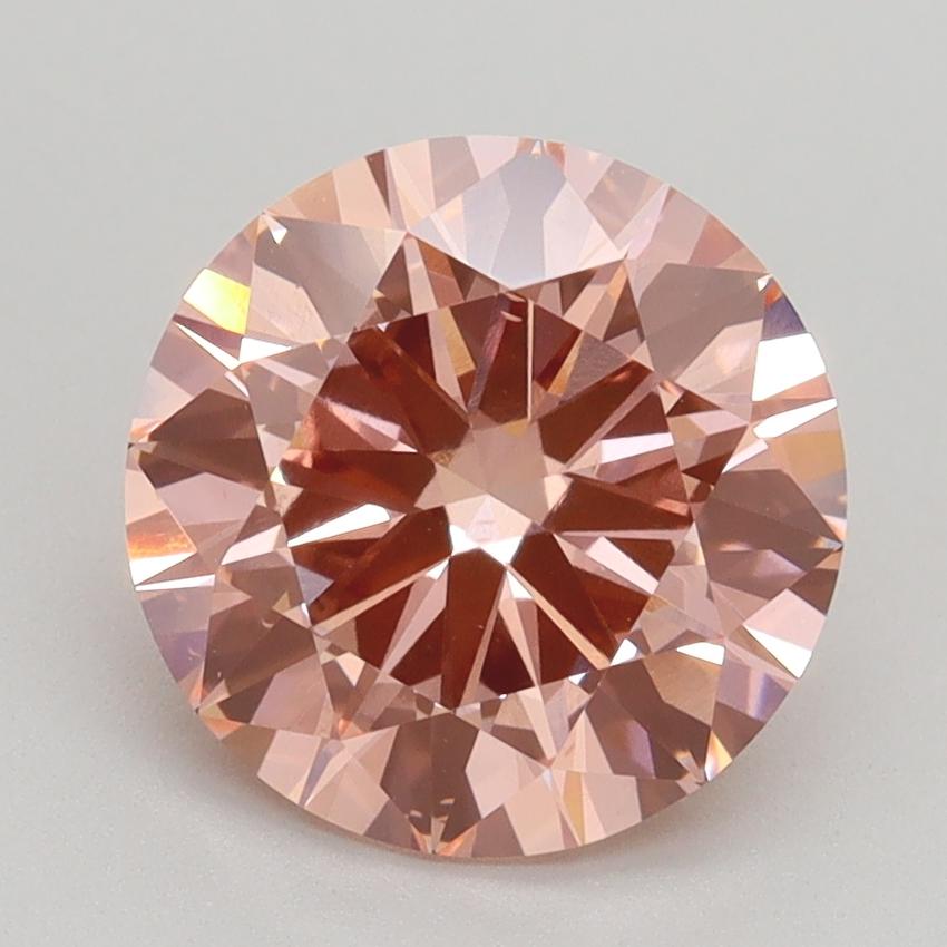 2.60 Ct. Fancy Intense Pink Round Lab Grown Diamond