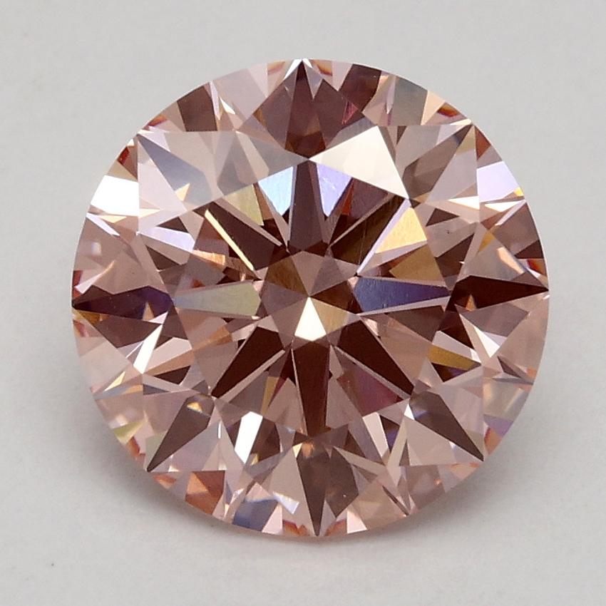 2.15 Ct. Fancy Intense Pink Round Lab Grown Diamond