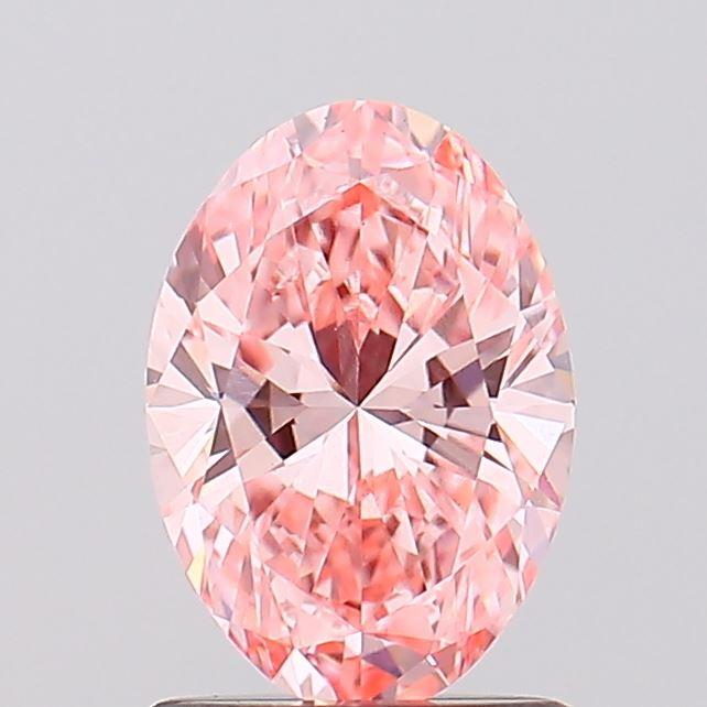 1.02 Ct. Fancy Vivid Pink Oval Lab Grown Diamond