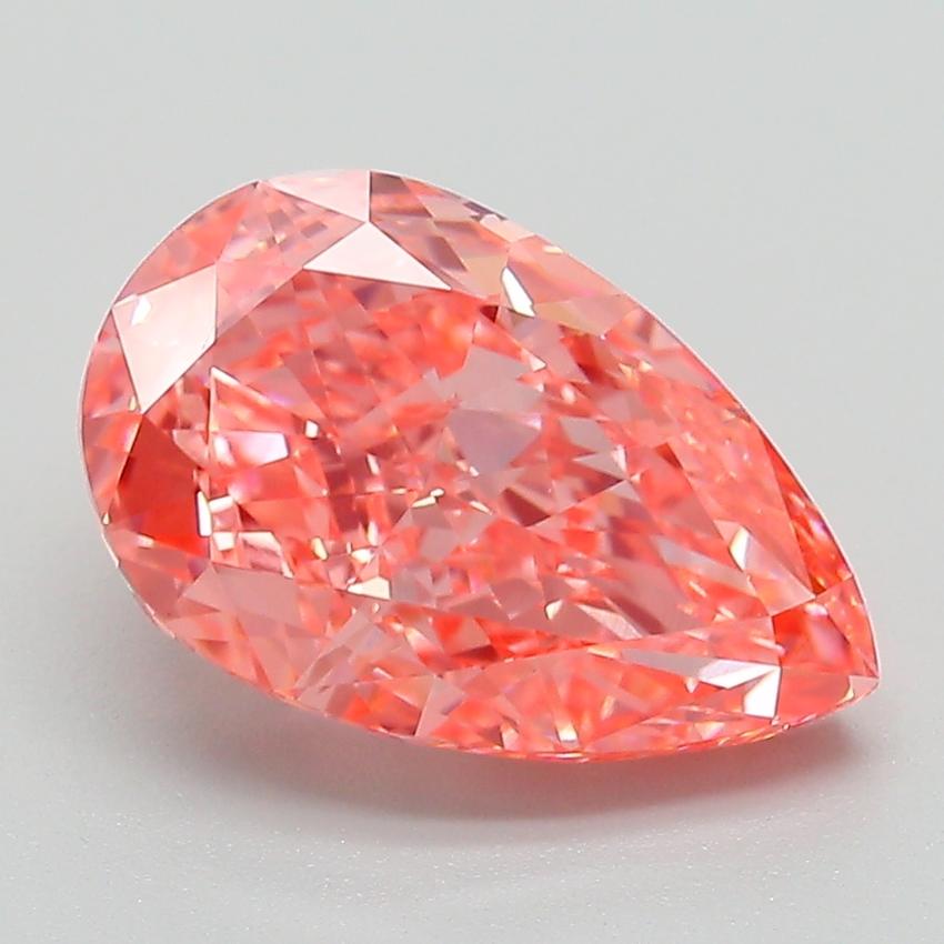 3.09 Ct. Fancy Vivid Pink Pear Lab Grown Diamond
