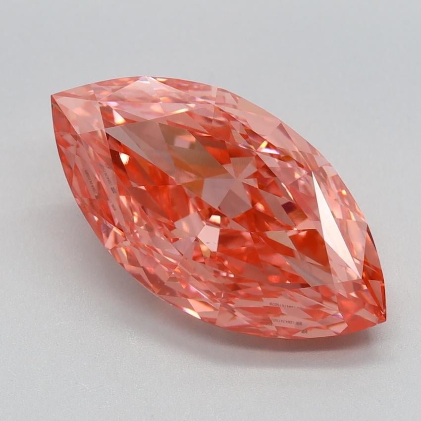 4.09 Ct. Fancy Vivid Pink Marquise Lab Grown Diamond