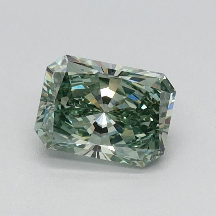 0.49 Ct. Fancy Vivid Green Radiant Lab Grown Diamond