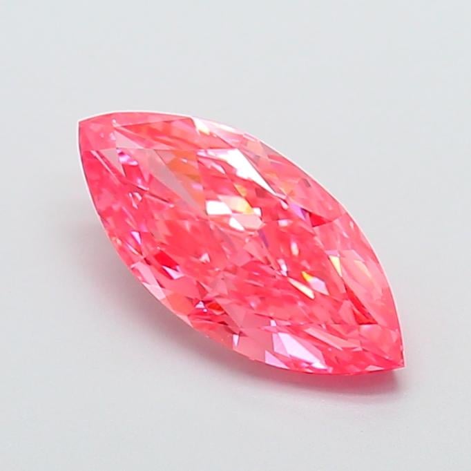 2.27 Ct. Fancy Vivid Pink Marquise Lab Grown Diamond