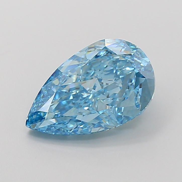 3.17 Ct. Fancy Vivid Blue Pear Lab Grown Diamond