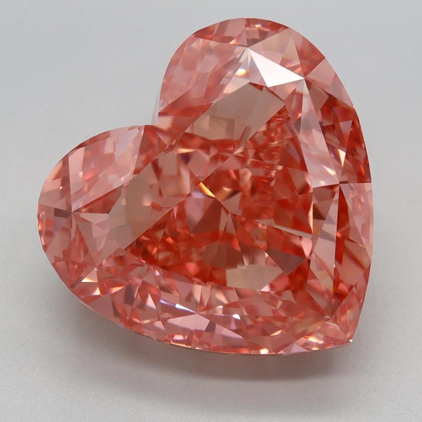 8.12 Ct. Fancy Vivid Pink Heart Lab Grown Diamond