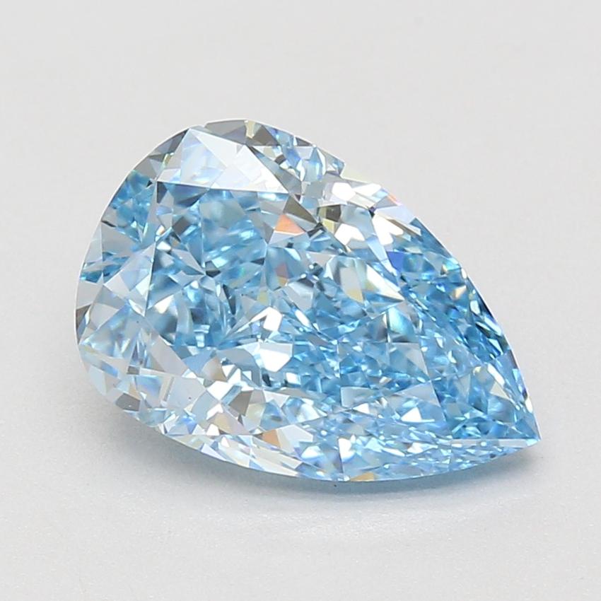 4.09 Ct. Fancy Vivid Blue Pear Lab Grown Diamond