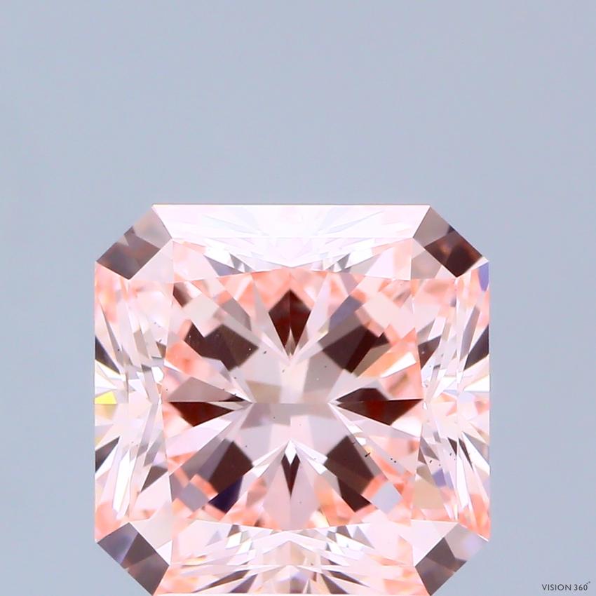 3.24 Ct. Fancy Intense Pink Radiant Lab Grown Diamond