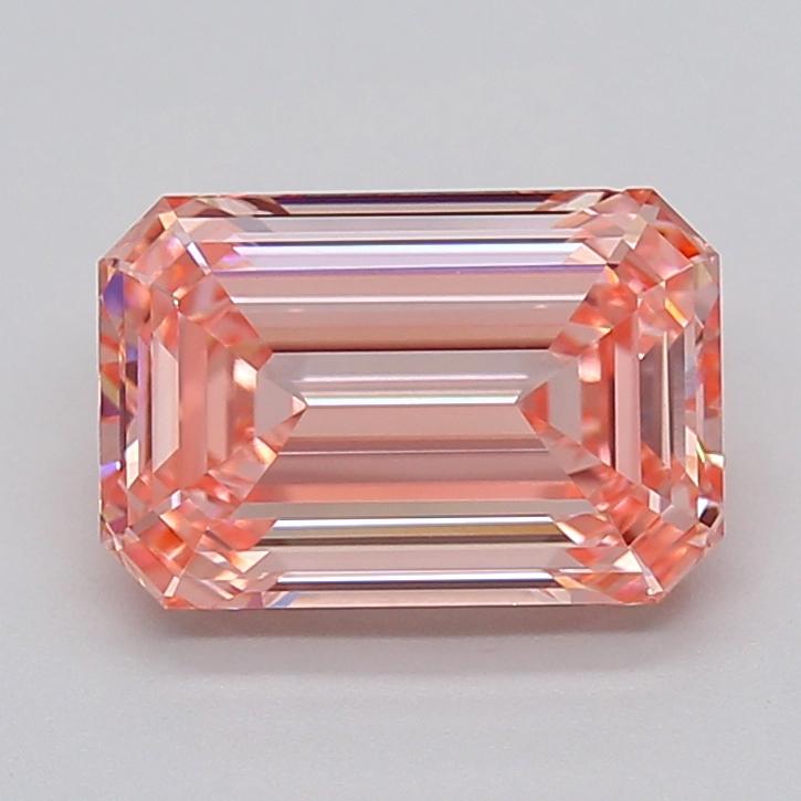 3.09 Ct. Fancy Vivid Pink Emerald Lab Grown Diamond