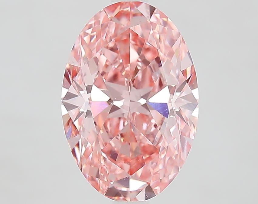 3.00 Ct. Fancy Vivid Pink Oval Lab Grown Diamond
