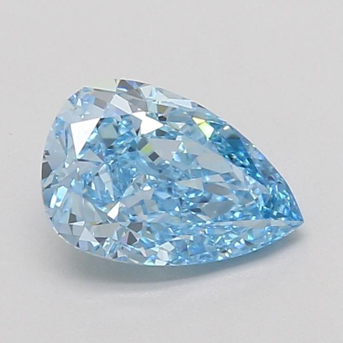 1.52 Ct. Fancy Vivid Blue Pear Lab Grown Diamond