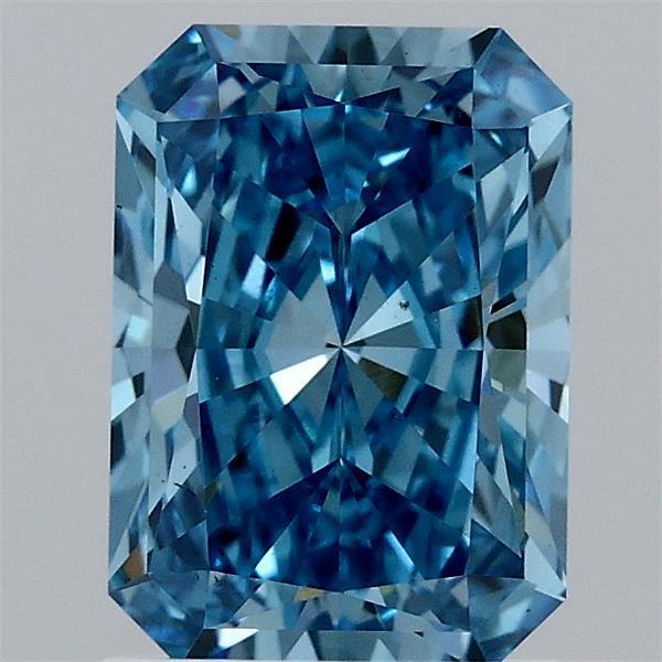 1.58 Ct. Fancy Vivid  Blue Radiant Lab Grown Diamond