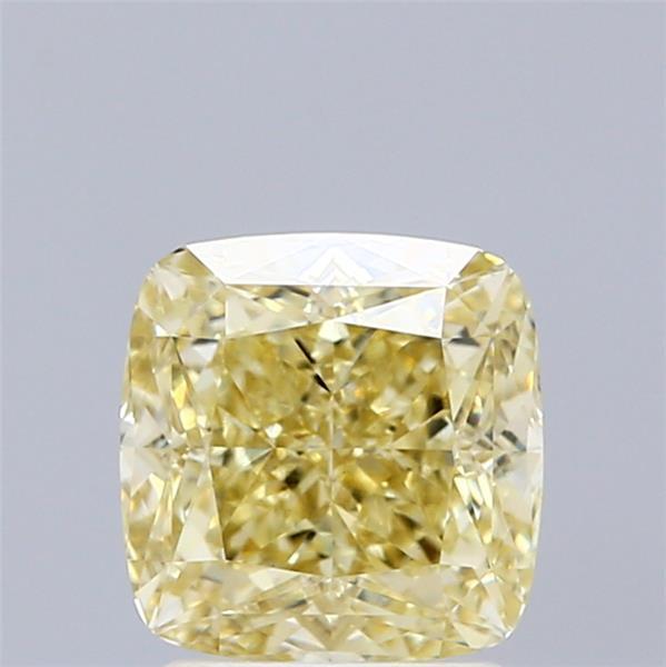 2.06 Ct. Fancy Intense  Yellow Cushion Lab Grown Diamond