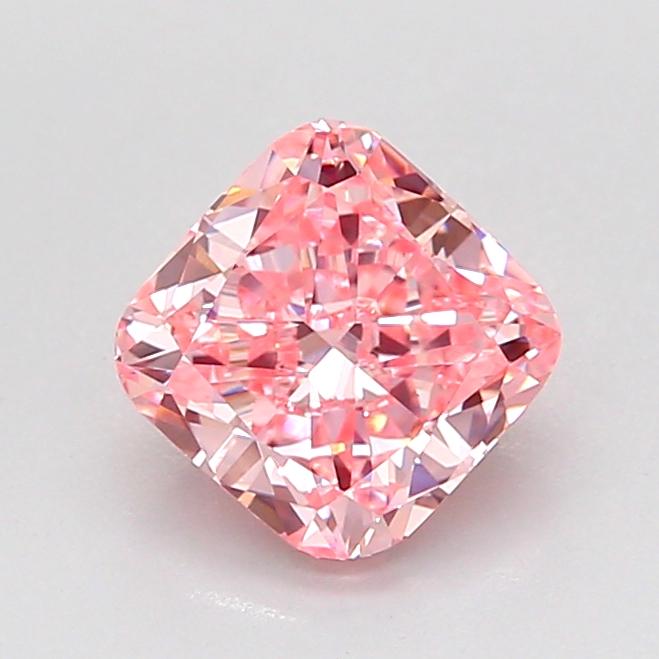 1.28 Ct. Fancy Vivid Pink Cushion Lab Grown Diamond