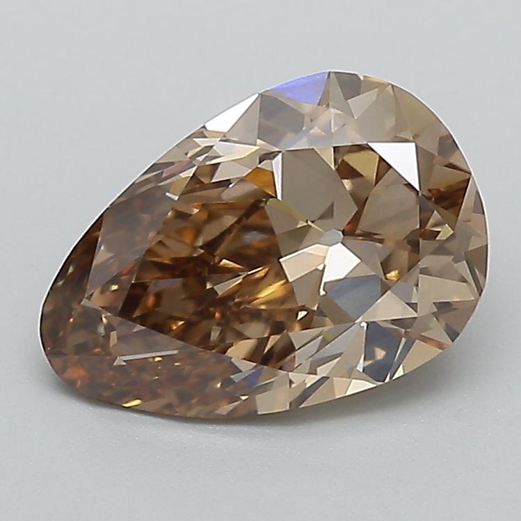 2.33 Ct. Light  Brown Pear Lab Grown Diamond