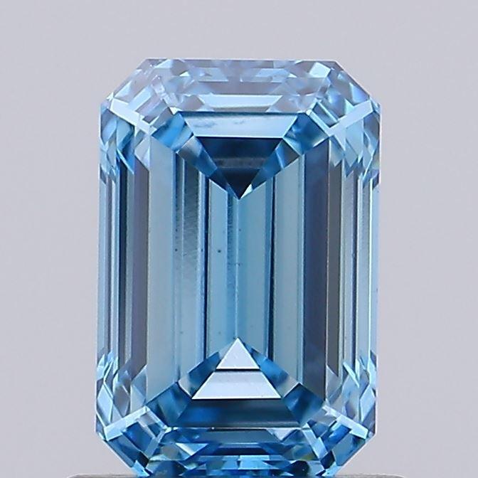 1.00 Ct. Fancy Vivid Blue Emerald Lab Grown Diamond