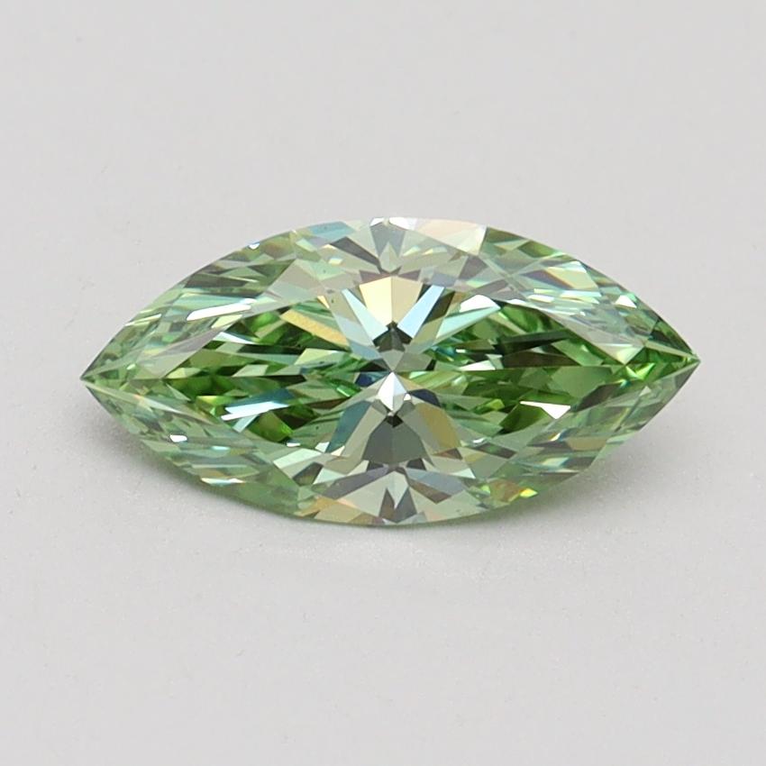 0.73 Ct. Fancy Vivid Green Marquise Lab Grown Diamond