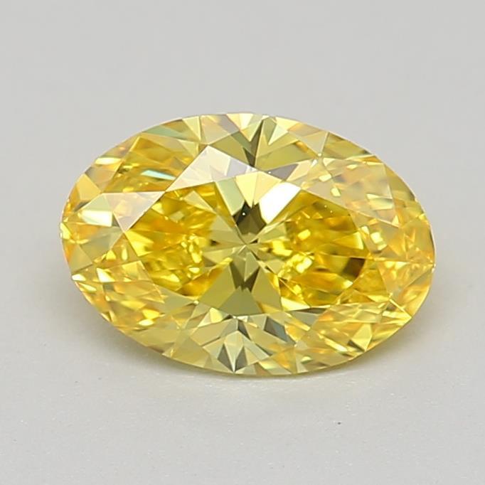 0.50 Ct. Fancy Vivid Yellow Oval Lab Grown Diamond