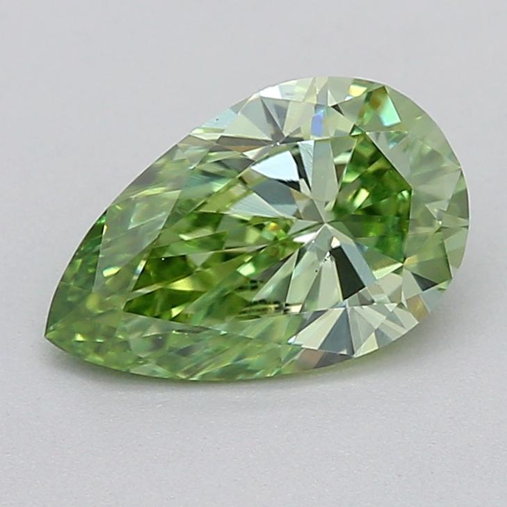 0.63 Ct. Fancy Vivid Green Pear Lab Grown Diamond