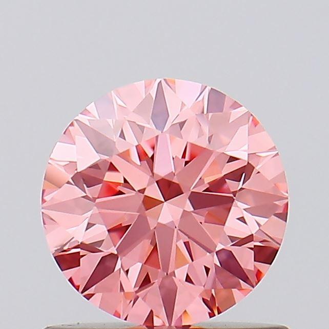 0.78 Ct. Fancy Vivid Pink Round Lab Grown Diamond