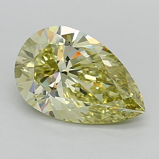 2.04 Ct. Fancy Intense Yellow Pear Lab Grown Diamond