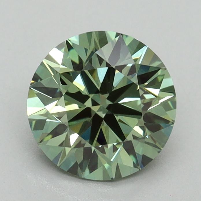 1.24 Ct. Fancy Vivid Green Round Lab Grown Diamond