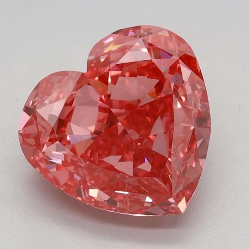 3.03 Ct. Fancy Vivid Pink Heart Lab Grown Diamond