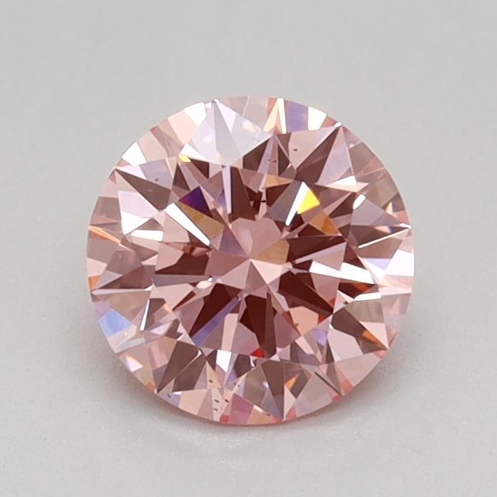 0.61 Ct. Fancy Vivid Pink Round Lab Grown Diamond