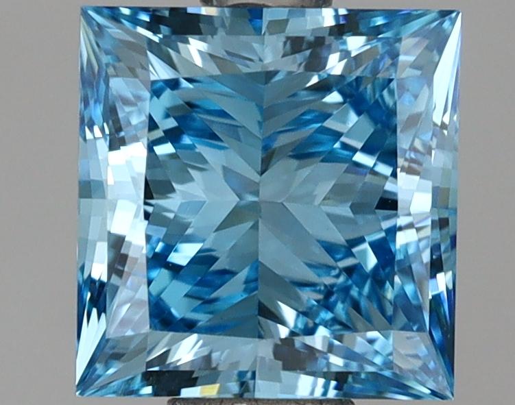 1.50 Ct. Fancy Vivid Blue Princess Lab Grown Diamond