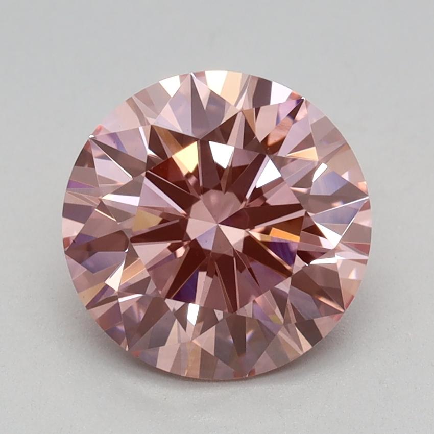 1.55 Ct. Fancy Vivid Pink Round Lab Grown Diamond