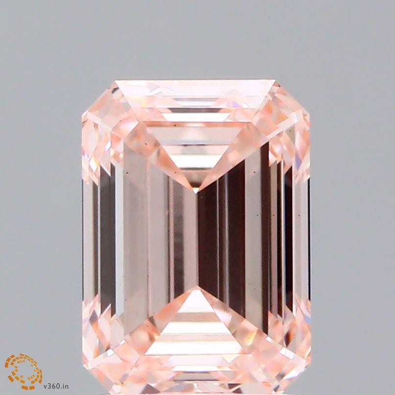 1.56 Ct. Fancy Intense Pink Emerald Lab Grown Diamond