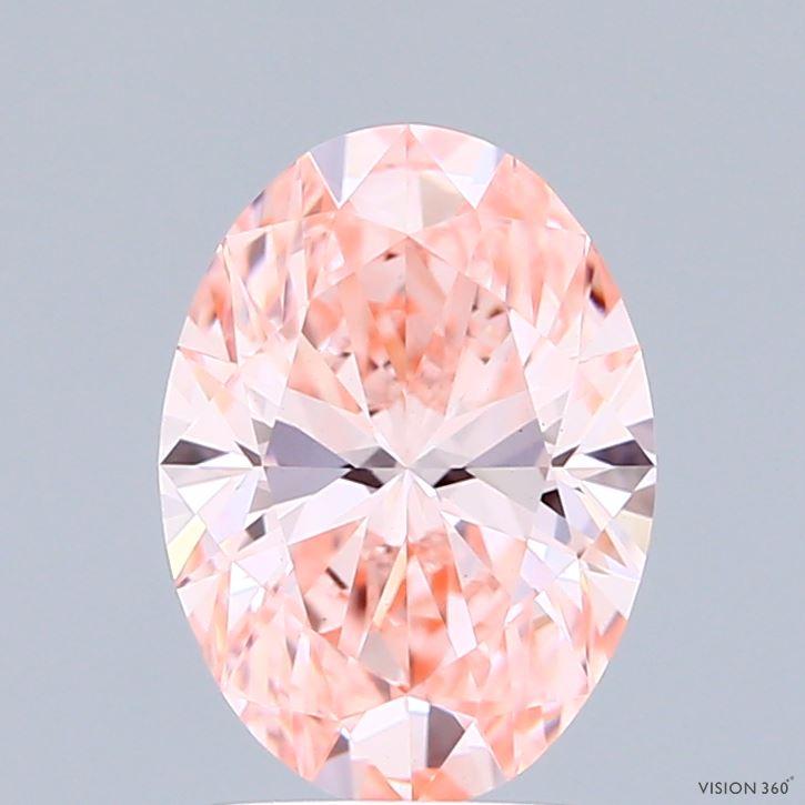 1.70 Ct. Fancy Vivid Pink Oval Lab Grown Diamond