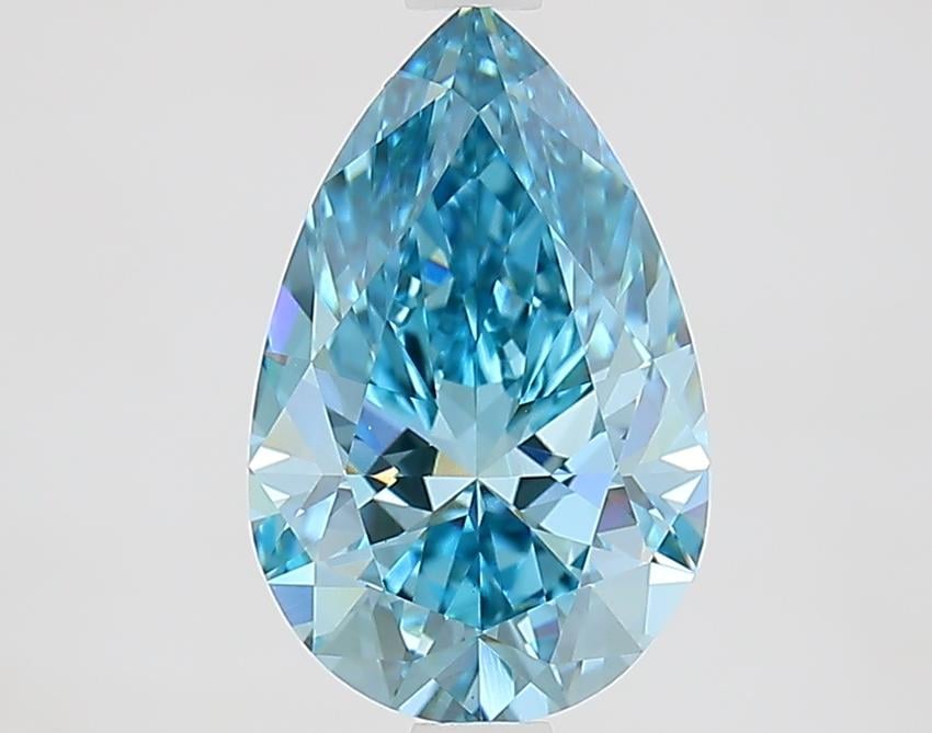 2.12 Ct. Fancy Vivid Blue Pear Lab Grown Diamond