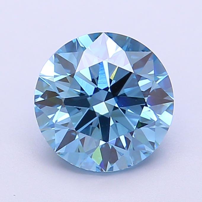 2.07 Ct. Fancy Vivid Blue Round Lab Grown Diamond