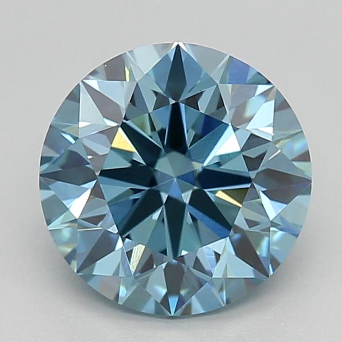 1.51 Ct. Fancy Vivid  Blue Round Lab Grown Diamond