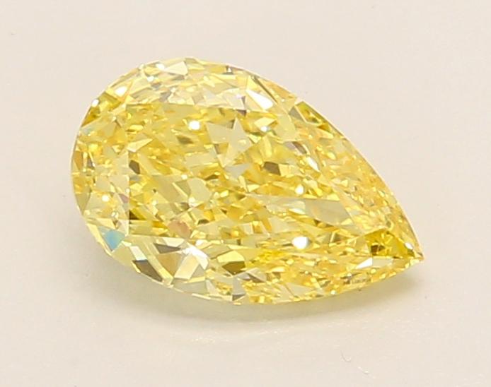 0.95 Ct. Fancy Vivid Yellow Pear Lab Grown Diamond