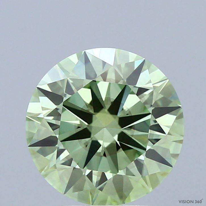 2.50 Ct. Fancy Vivid Green Round Lab Grown Diamond