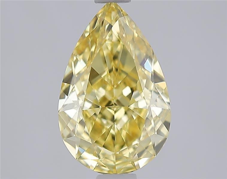 1.59 Ct. Fancy Intense  Yellow Pear Lab Grown Diamond