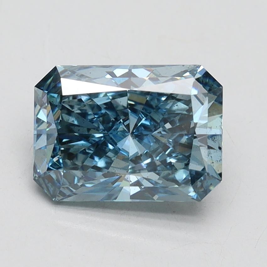 1.93 Ct. Fancy Vivid Blue Radiant Lab Grown Diamond