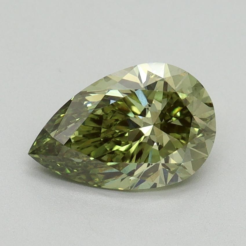 1.16 Ct. Fancy Vivid Green Pear Lab Grown Diamond