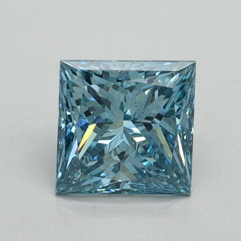 1.14 Ct. Fancy Vivid Blue Princess Lab Grown Diamond