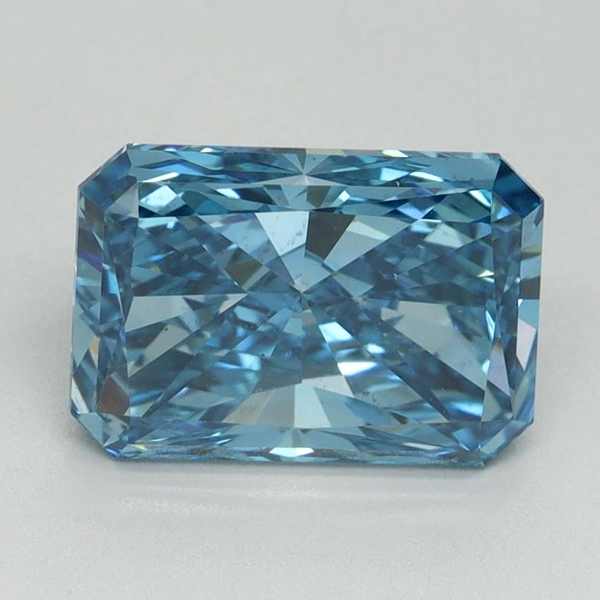 3.06 Ct. Fancy Vivid Blue Radiant Lab Grown Diamond