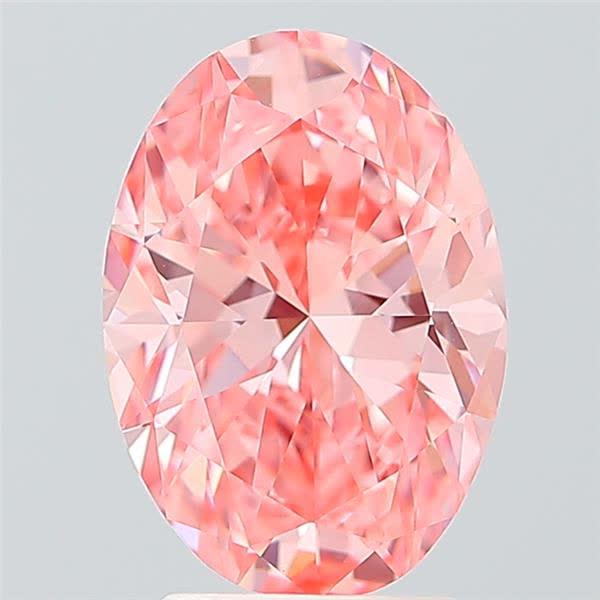 2.51 Ct. Fancy Vivid  Pink Oval Lab Grown Diamond