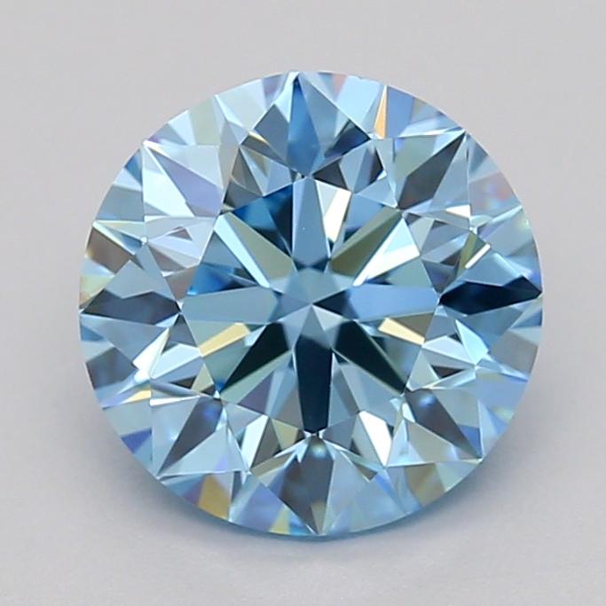 1.01 Ct. Fancy Vivid  Blue Round Lab Grown Diamond