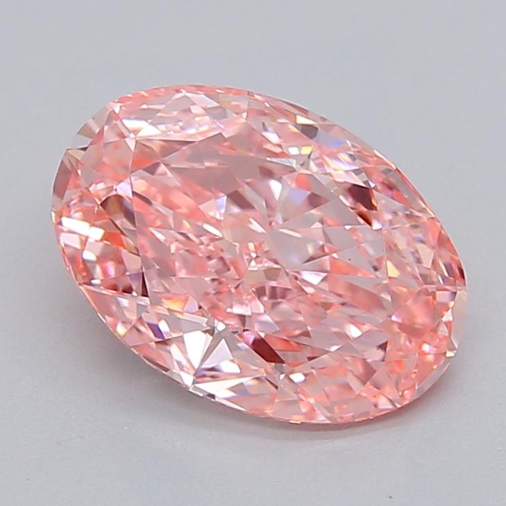 2.13 Ct. Fancy Vivid  Pink Oval Lab Grown Diamond